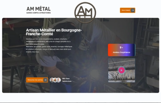 Site d’un serrurier métallier spécialisé garde-corps en Bourgogne